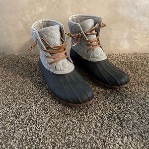 Women’s Quilted Duck boots black/gray